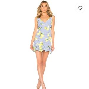 Annalise Mini Dress by Majorelle Blue Lemon Print